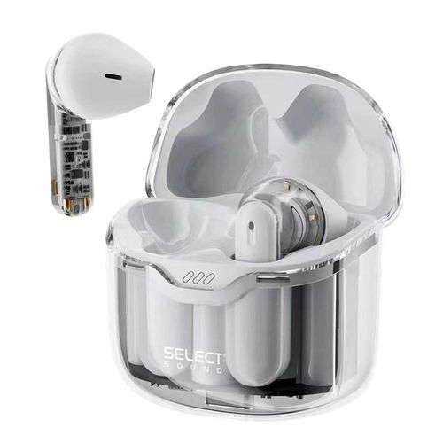 Audífonos TWS Bluetooth Crystal Colors Blanco Select Sound BTH040B