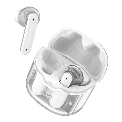 Audífonos TWS Bluetooth Crystal Colors Blanco Select Sound BTH040B