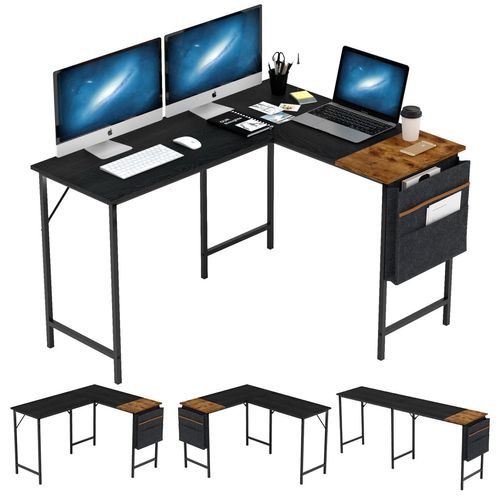 Escritorio FurnitureR Negro Isoud