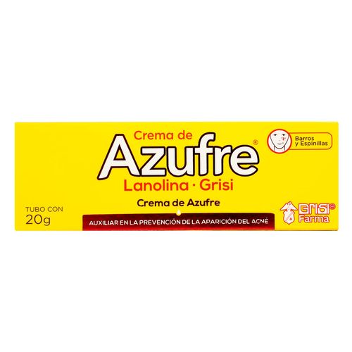 Crema Grisi Farma Azufre con Lanolina para Barros y Espinillas 20g