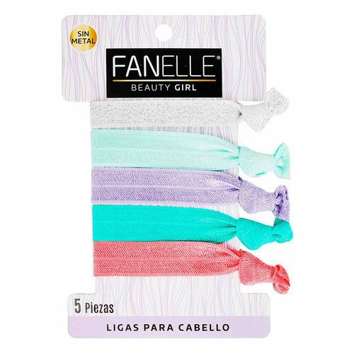Ligas para Cabello Fanelle Lisa Sin Metal 5 Ligas