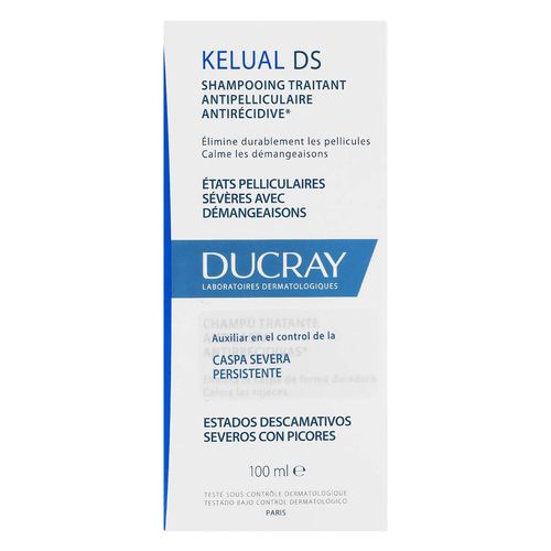 Shampoo auxiliar tratante anti caspa, Kelual DS, 100 ml