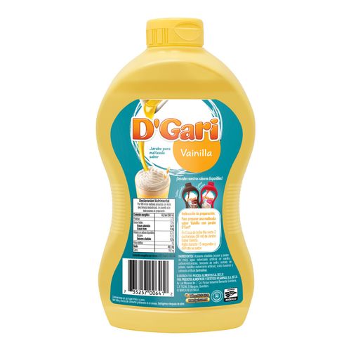 Jarabe Modificador D' Gari Vainilla Bote 590g
