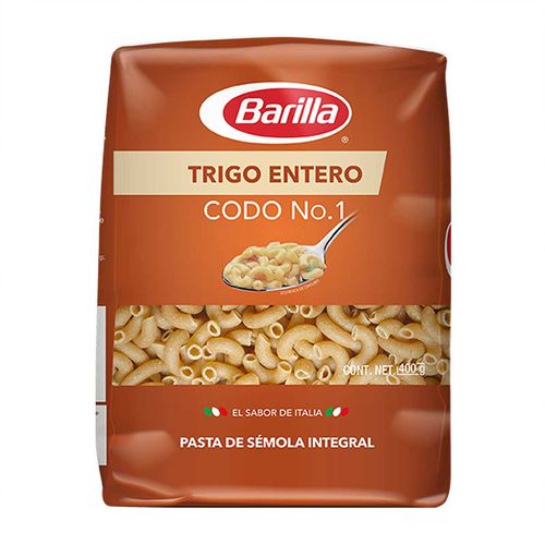 Sopa de Codo Barilla Trigo Entero No.1 400g