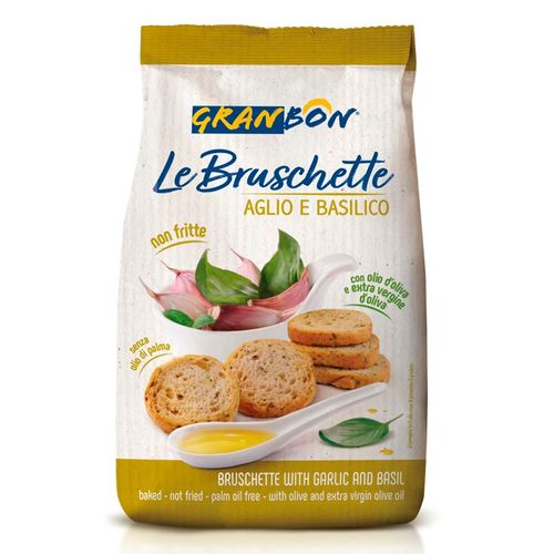 Finas Rebanadas de Pan Tostado Granbon Ajo y Albahaca 150g