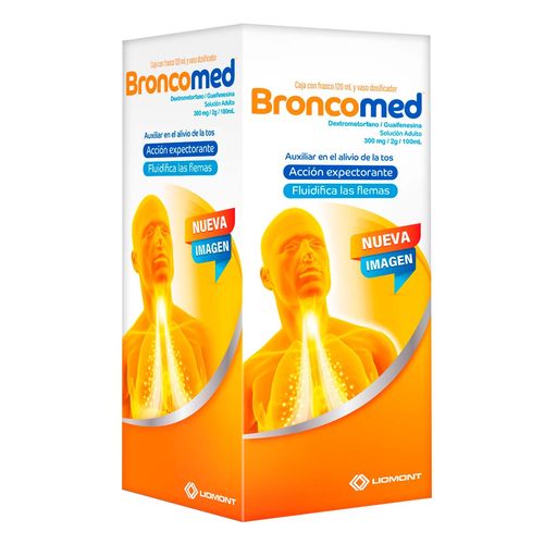 Solución Broncomed Adulto Caja con Frasco 120ml y Vaso Dosificador