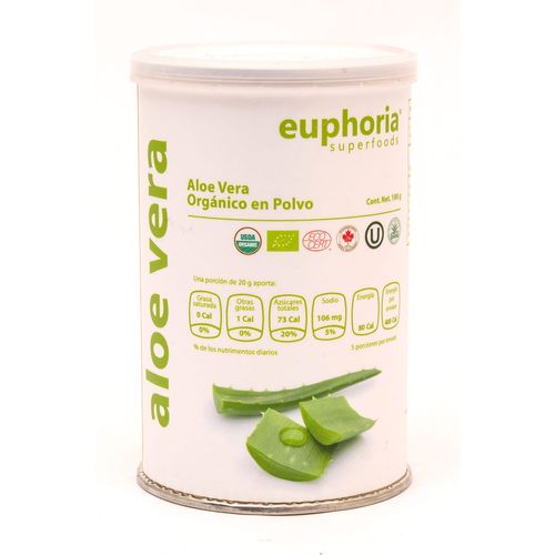 Aloe Vera Euphoria Superfoods Orgánico en Polvo 100g