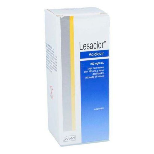 Suspensión Genérica Aciclovir 200mg/5ml Frasco con 125ml y Dosificador
