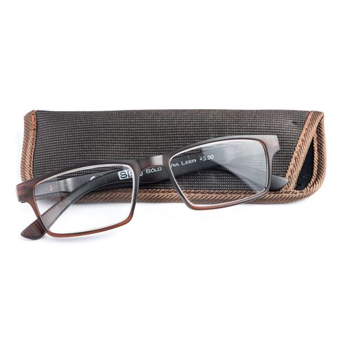 Lentes para Vista Cansada SPL 1004 Color Marrón Graduación +3.00 con Estuche