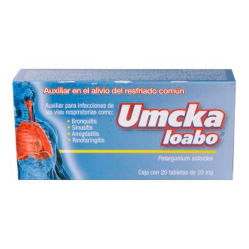 Tabletas Umckaloabo Caja con 20 Tabletas