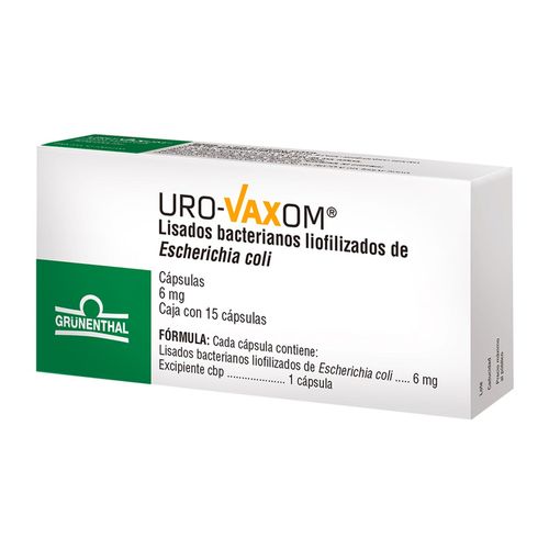 Cápsulas Uro-Vaxom 6mg Caja con 15 Cápsulas