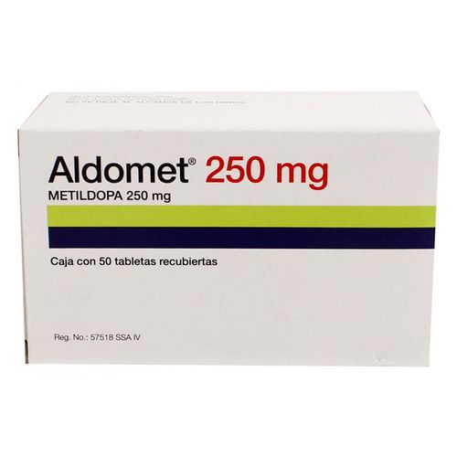 Tabletas Aldomet 250mg Caja con 50 Tabletas