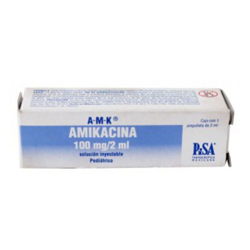 Solución Inyectable Pediátrica Amk 100mg/2ml Caja con Ampolleta de 2ml