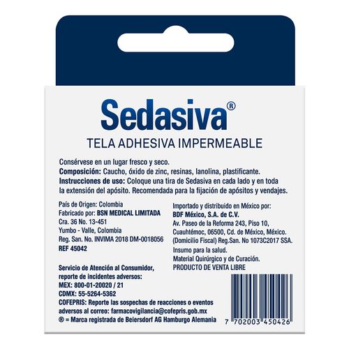 Cinta Adhesiva Sedasiva Carrete (2.5cm x 5m)