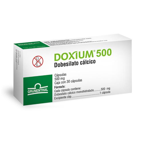 Cápsulas Doxium 500mg Caja con 30 Cápsulas