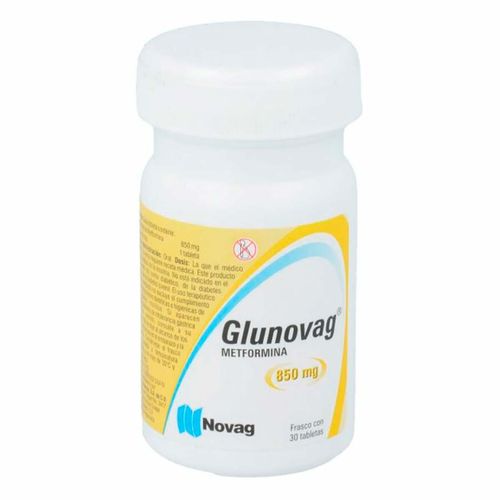 Tabletas Genéricas Metformina 850mg Frasco con 30 Tabletas