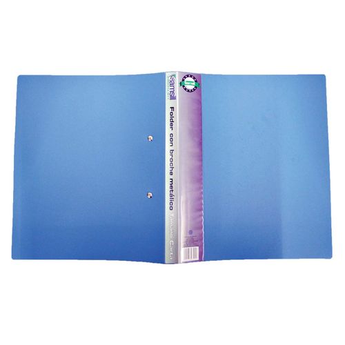 Folder Rihan de Plástico Azul con Broche