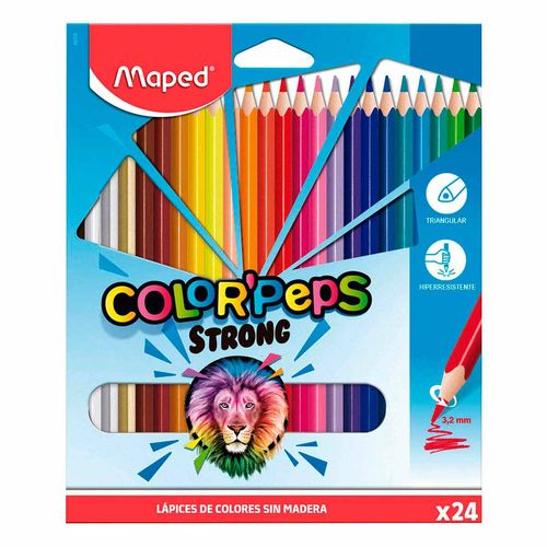 Lápices de Colores Extruidos Maped Caja con 24 Piezas