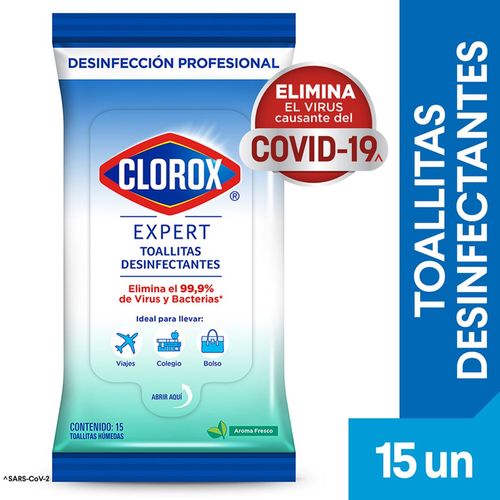 Toallitas Desinfectantes Clorox Expert 15 Toallitas