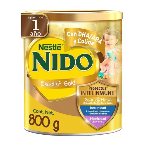 Alimento a Base de Leche Nido Excella Gold Lata 800g