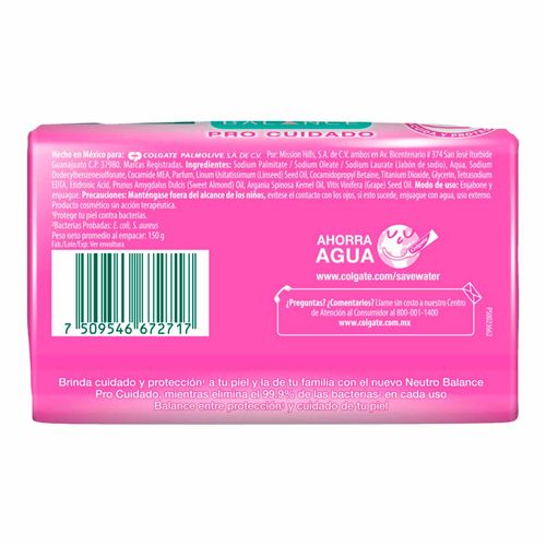 Jabón en Barra Palmolive Neutro Balance Pro Cuidado 120g