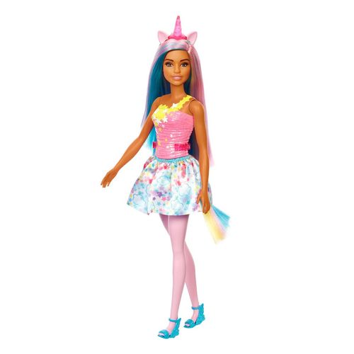 Barbie Unicornio Cuerno Rosa HGR21