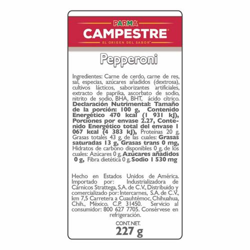 Pepperoni Campestre 227 g