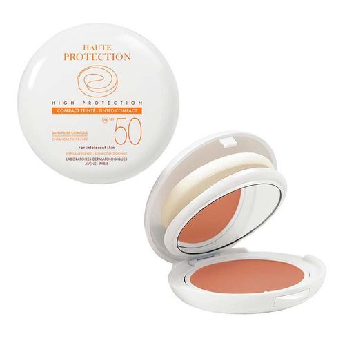 Protector Solar Compacto Avene Haute Protection FPS 50 Piel Intolerante Tono Arena