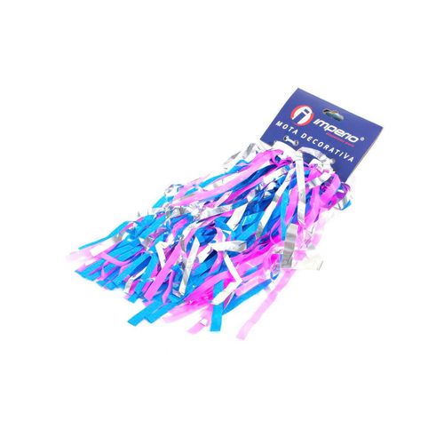 Adornos Veloci para Manubrio de Bicicleta De Niños Rosa/Azul/Plata, Paquete de 5 Adornos