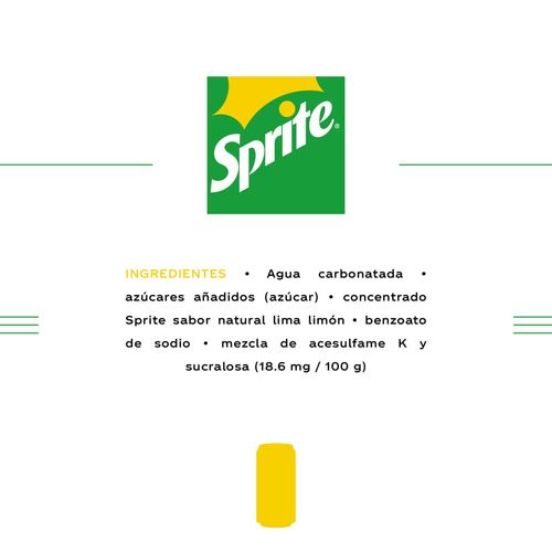 Refresco Sabor Lima-Limón Sprite 355ml