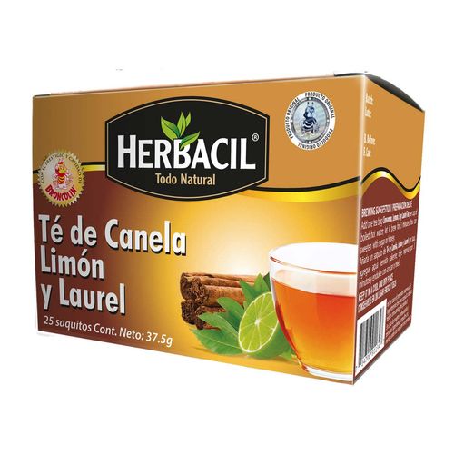 Té Herbacil de Canela Limón y Laurel con 25 Sobres