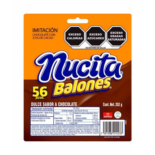 Chocolates Nucita Balones 252 g