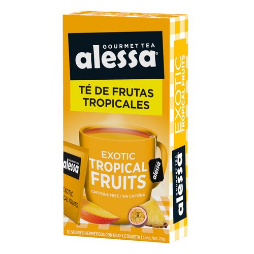Té Gourmet Alessa Exotic Tropical Fruits con 10 Sobres