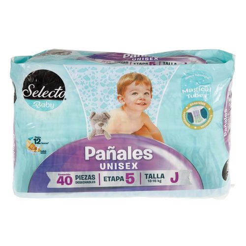 Pañal Selecto Baby Etapa 5 Talla J 40 Piezas