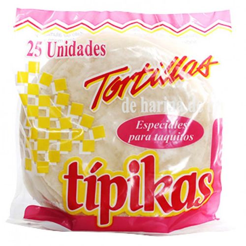 Tortilla de Harina de Trigo Tipikas Taquera de 25 Piezas