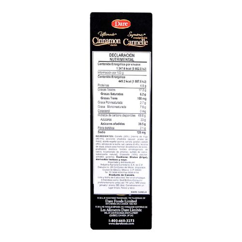 Galleta Dare Canela Danessa 300g