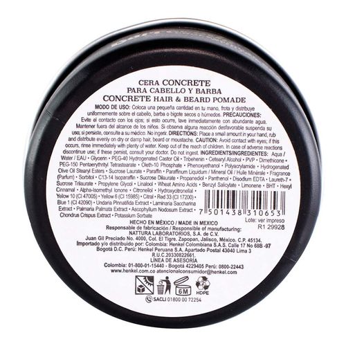 Cera para Peinar Barracuda Concreto Barba y Bigote 70g
