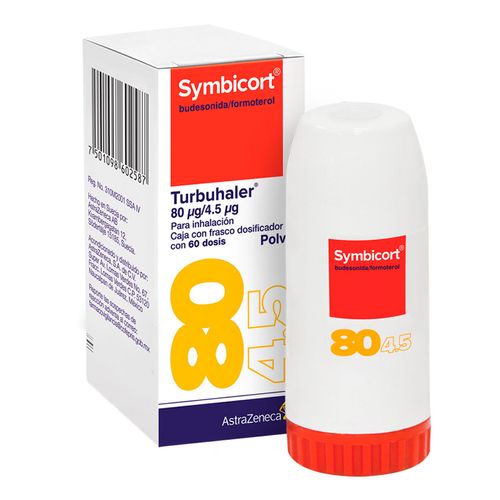 Polvo para Inhalación Symbicort Turbuhaler 80mcg/4.5mcg Dosificador con 60 Dosis