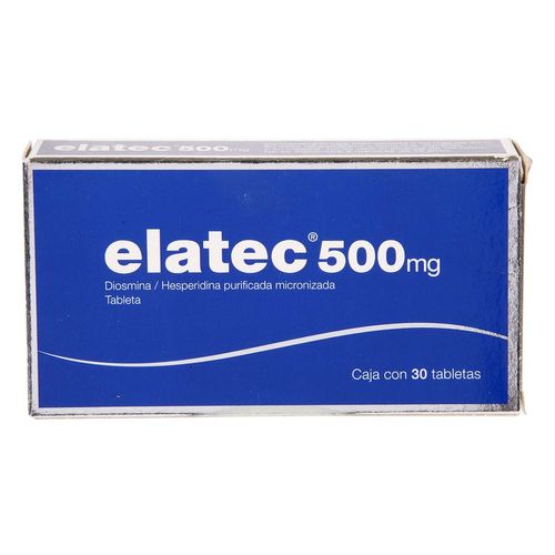 Tabletas Elatec 500mg Caja con 30 Tabletas