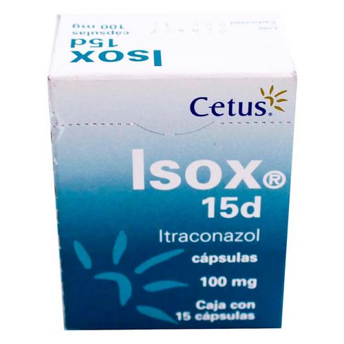 Cápsulas Isox 15d 100mg Caja con 15 Cápsulas