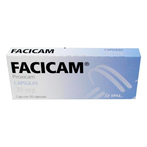 Cápsulas Facicam 20mg Caja con 20 Cápsulas