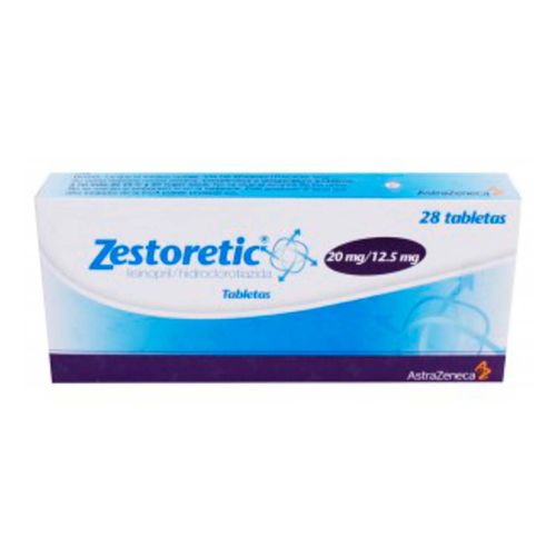 Tabletas Zestoretic 20mg/12.5mg Caja con 28 Tabletas