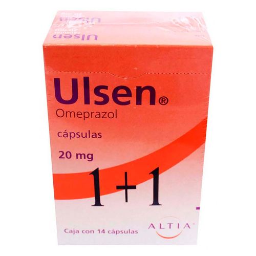 Cápsulas Ulsen 20mg 2 Cajas de 14 Cápsulas
