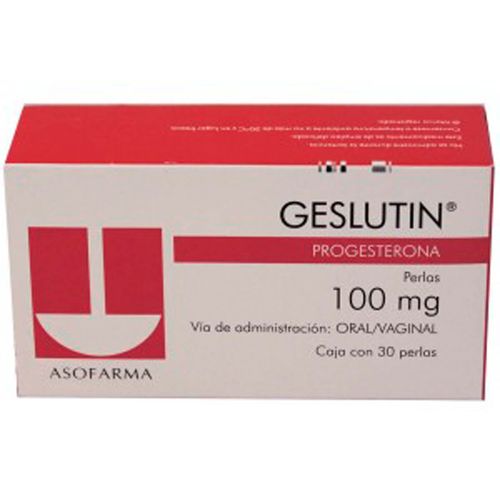 Cápsulas Geslutin 100mg Caja con 30 Cápsulas