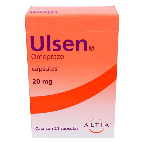 Cápsulas Ulsen 20mg Caja con 21 Cápsulas