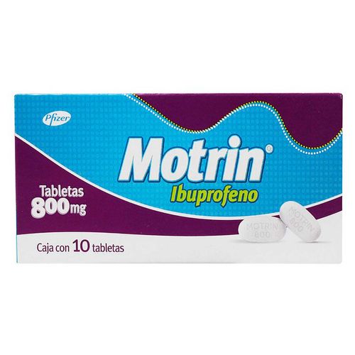 Tabletas Motrin 800mg Caja con 10 Tabletas