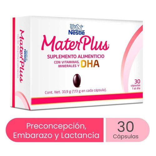 Suplemento Alimenticio Nestlé MaterPlus Caja con 30 Cápsulas