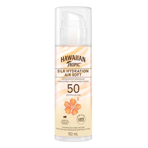 Protector Solar Hawaiian Tropic Silk  Hydration Air Soft 50 FPS Loción 150ml