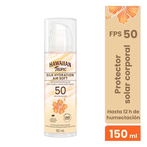 Protector Solar Hawaiian Tropic Silk  Hydration Air Soft 50 FPS Loción 150ml