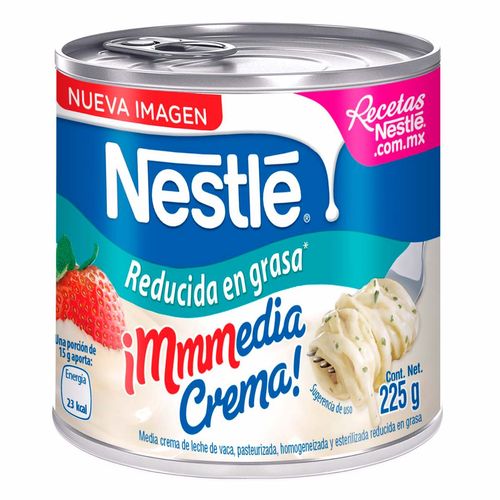Media Crema Nestlé Reducida en Grasa Lata 225g